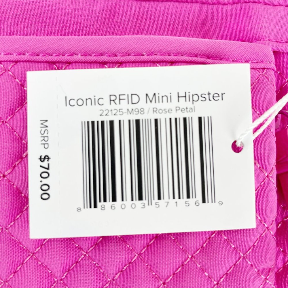 Vera Bradley Iconic Mini Hipster Rose Petal - Picture 9 of 9